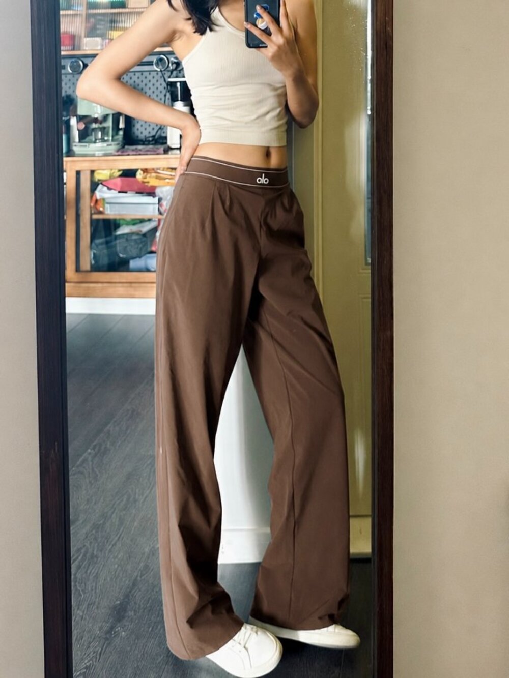 ALO Yoga Suit Up Trouser🤎💓NWT Espresso Brown ( Regular ) Casual /Office